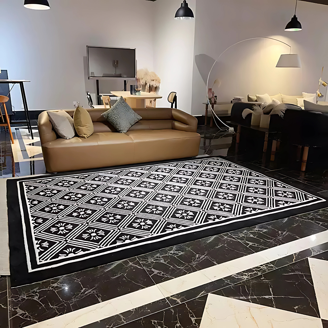Oversized 'Gothic Cross' Rug – Inspired by Chrome Hearts | Bold Statement Living Room Rug by Per Diem