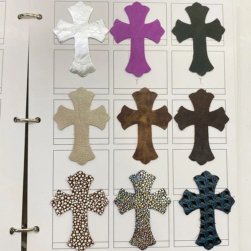 Genuine Leather Chromehearts Patches - Individuals - DIY Craft Pieces in Multiple Colors