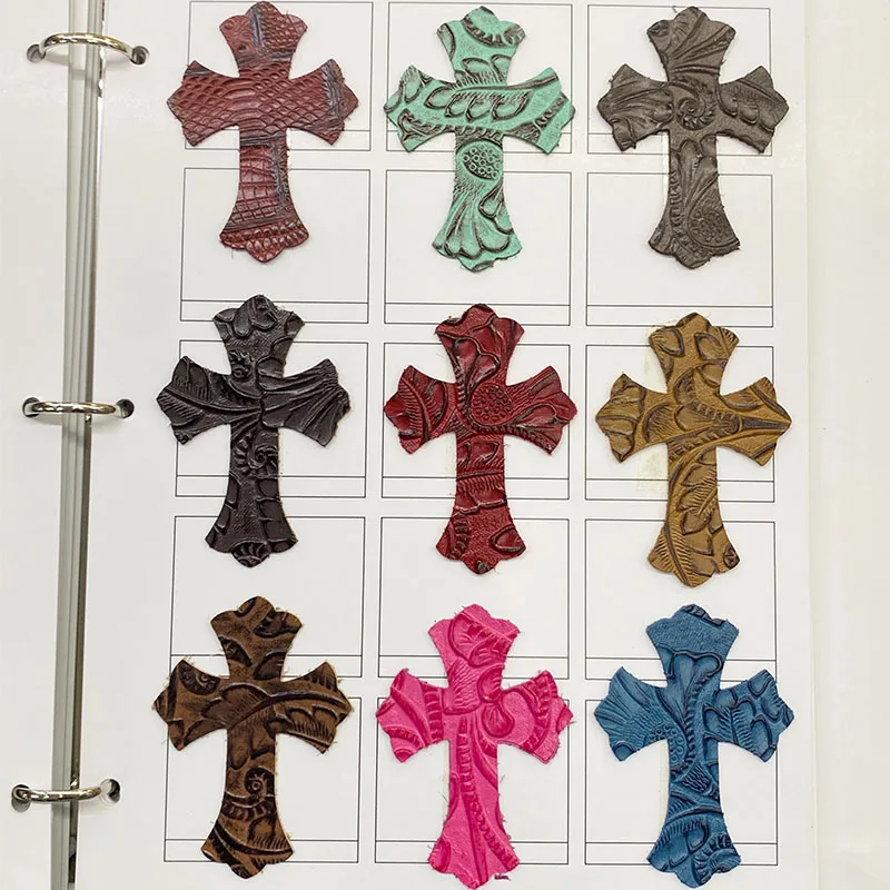 Genuine Leather Chromehearts Patches - Individuals - DIY Craft Pieces in Multiple Colors
