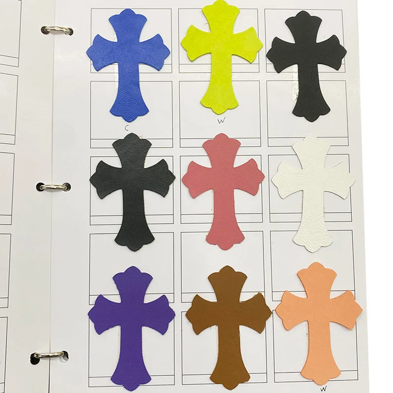 Genuine Leather Chromehearts Patches - Individuals - DIY Craft Pieces in Multiple Colors