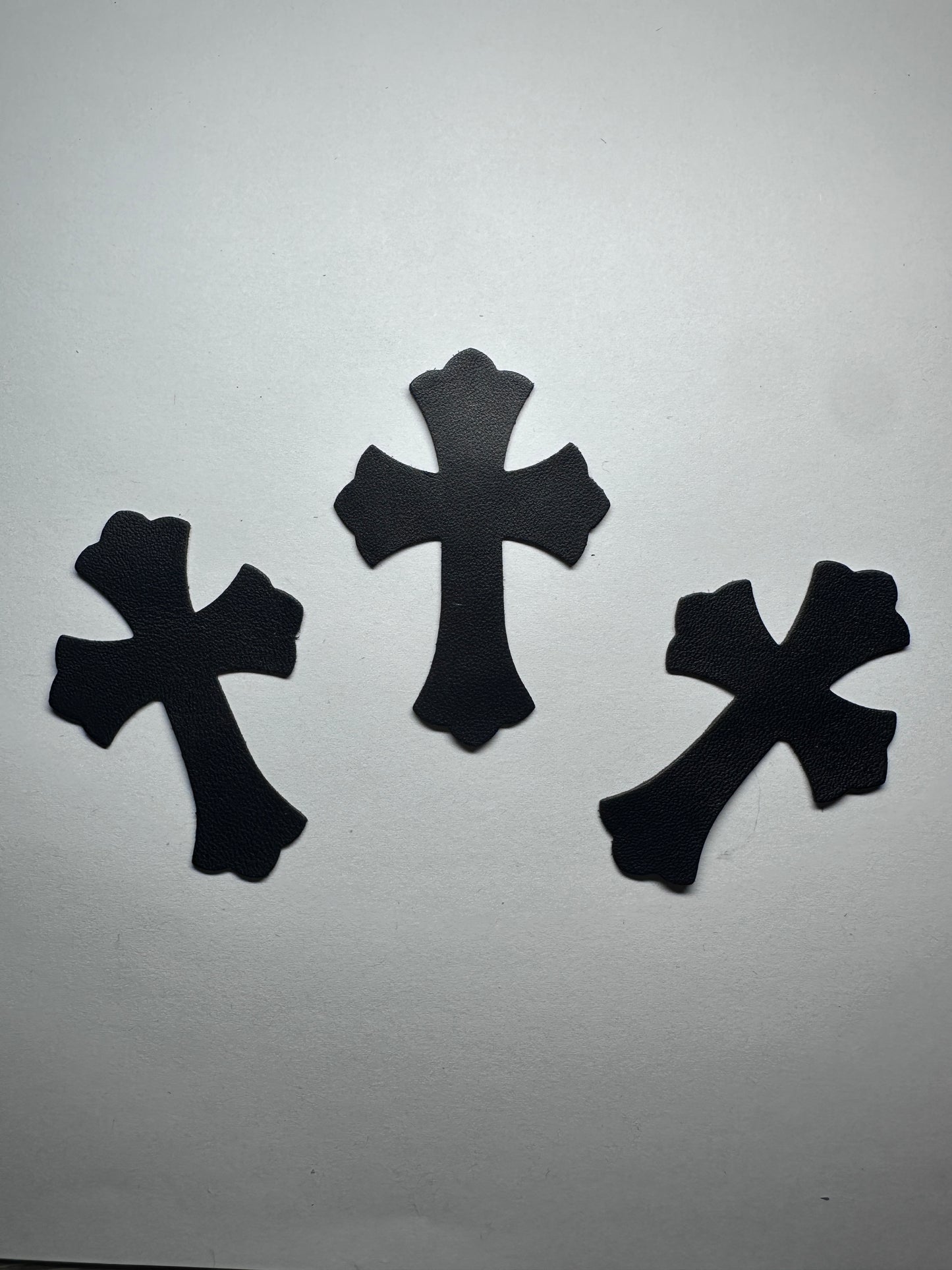 Genuine Leather Chromehearts Patches - Individuals - DIY Craft Pieces in Multiple Colors