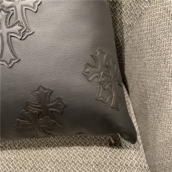 Chrome Hearts Inspired 'Cemetery' Leather Throw Pillow