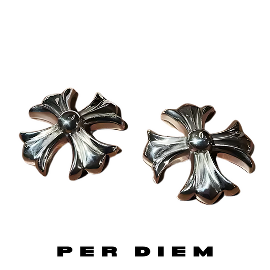 Chrome Heart's Inspired Paperweight Sculpture Pair – Heavy Stainless Steel Desk Ornament | 2 Pack