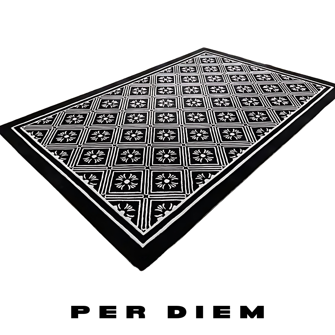 Oversized 'Gothic Cross' Rug – Inspired by Chrome Hearts | Bold Statement Living Room Rug by Per Diem