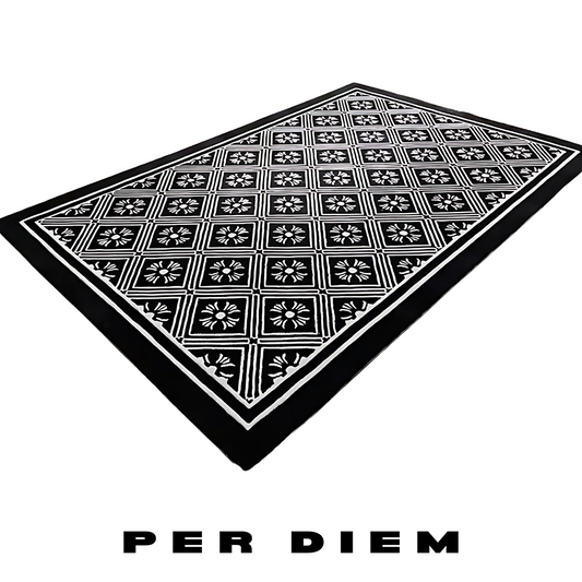 Oversized 'Gothic Cross' Rug – Inspired by Chrome Hearts | Bold Statement Living Room Rug by Per Diem
