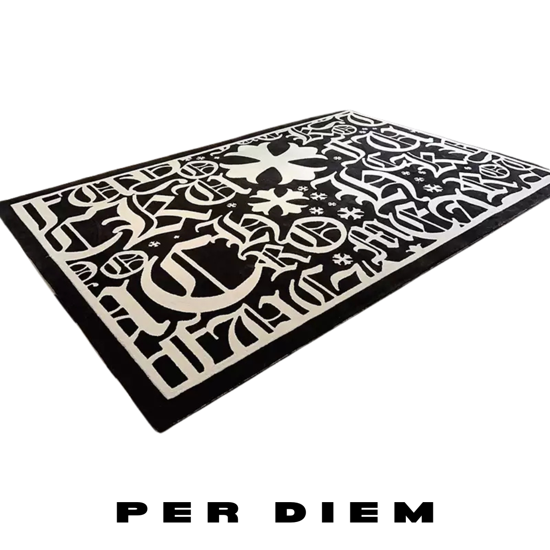 Oversized 'Cemetery' Rug – Inspired by Chrome Hearts | Bold Statement Living Room Rug by Per Diem