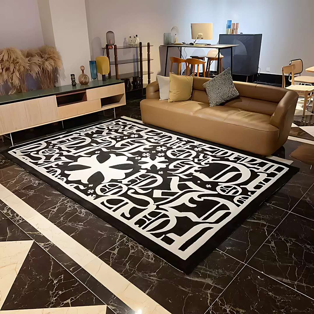 Oversized 'Cemetery' Rug – Inspired by Chrome Hearts | Bold Statement Living Room Rug by Per Diem