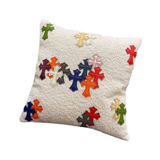 Chrome Hearts Inspired Lambswool Throw Pillow