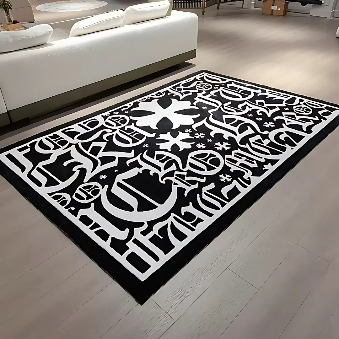 Oversized 'Cemetery' Rug – Inspired by Chrome Hearts | Bold Statement Living Room Rug by Per Diem