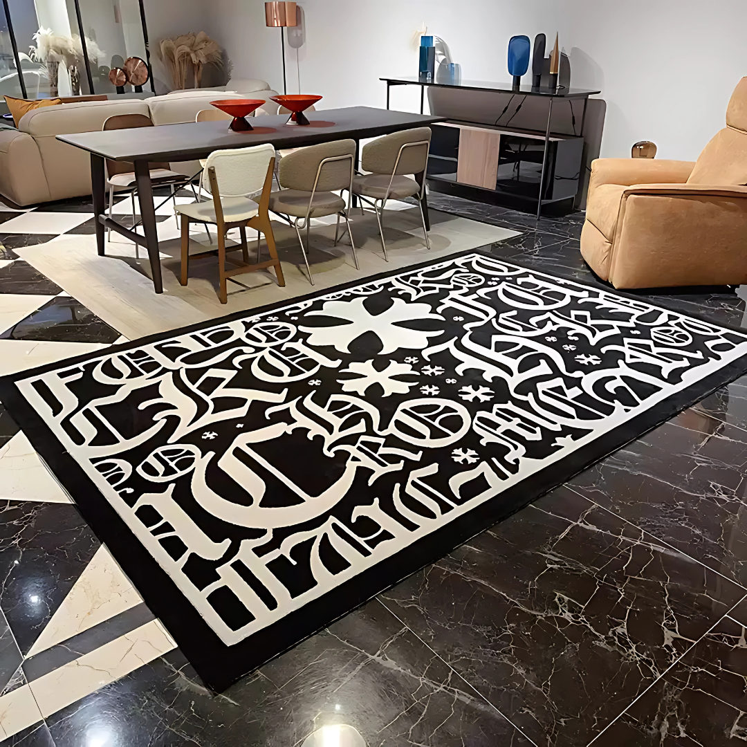 Oversized 'Cemetery' Rug – Inspired by Chrome Hearts | Bold Statement Living Room Rug by Per Diem
