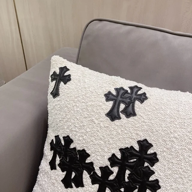 Chrome Hearts Inspired Lambswool Throw Pillow