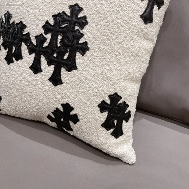 Chrome Hearts Inspired Lambswool Throw Pillow