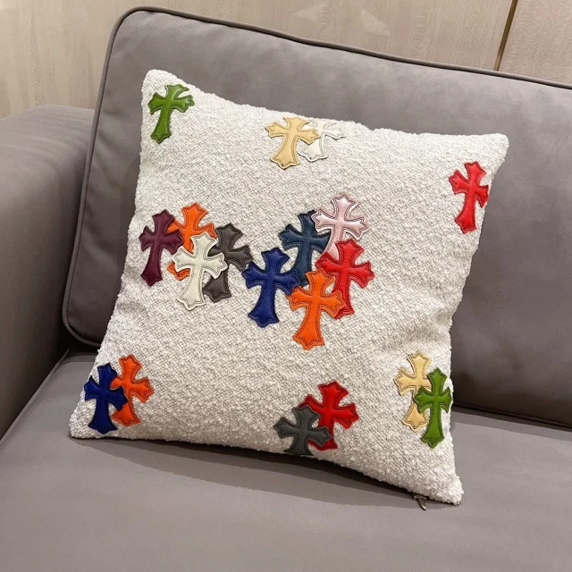 Chrome Hearts Inspired Lambswool Throw Pillow