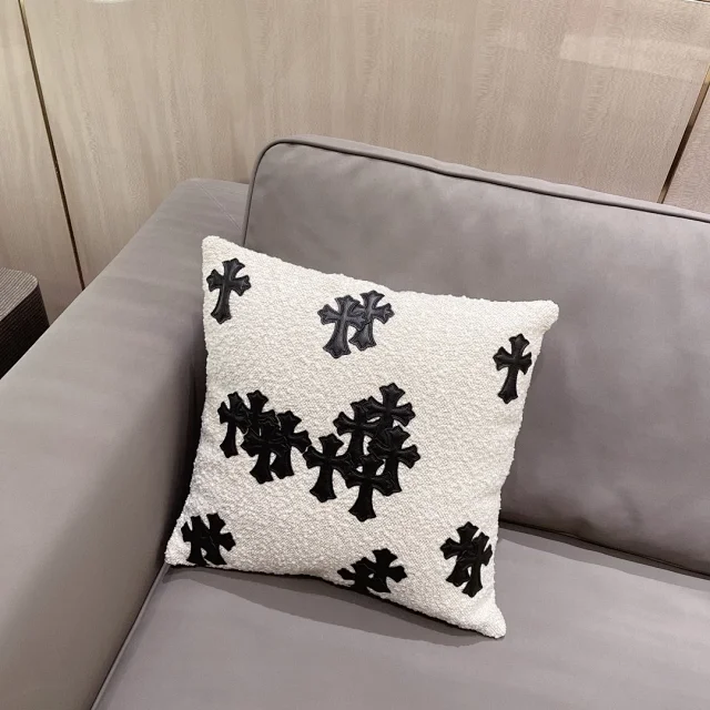 Chrome Hearts Inspired Lambswool Throw Pillow